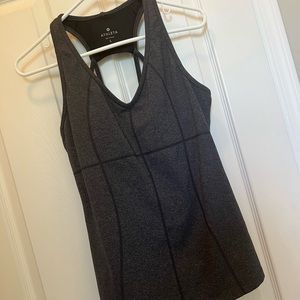 ATHLETA Black Silver Heather Tank Top Size L